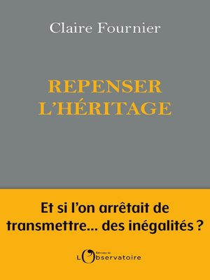cover image of Repenser l'héritage